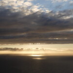 Soleil tardif sur la mer